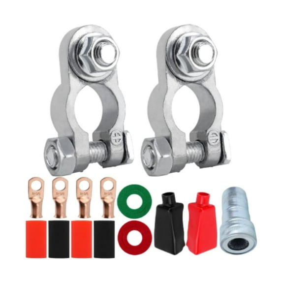 Kokiya Generic Battery Terminal Kit Battery Cable Terminals for Car 2x0.38 in with Brush