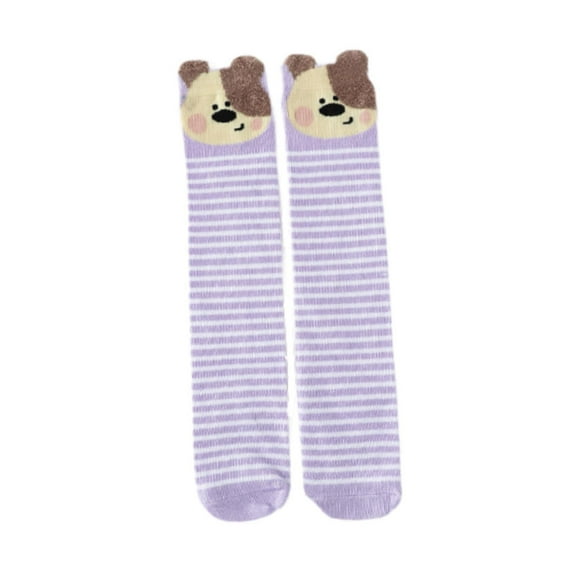 Kokiya Girls Knee High Long Socks for Child, Fun Animal Pattern Tall Crazy Cute Boots Funny Kids Socks Girls Gift Bear