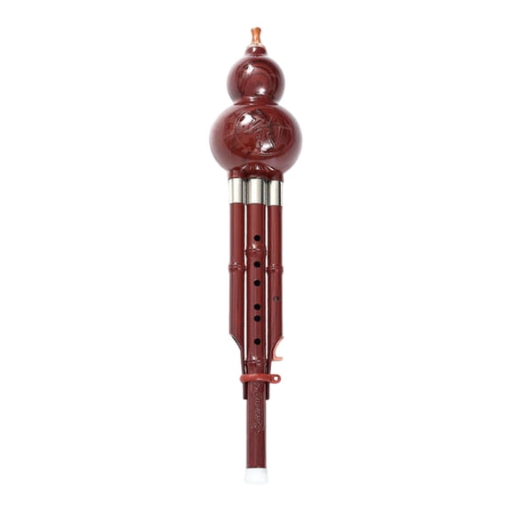 Kokiya Gourd Hlute C Key Wind Instrument Hulusi Flute for Household Practicing Show Red Bronze