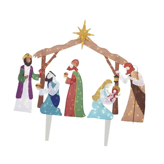 Kokiya Holy Family Nativity Scene Christmas up for Courtyard Patio B
