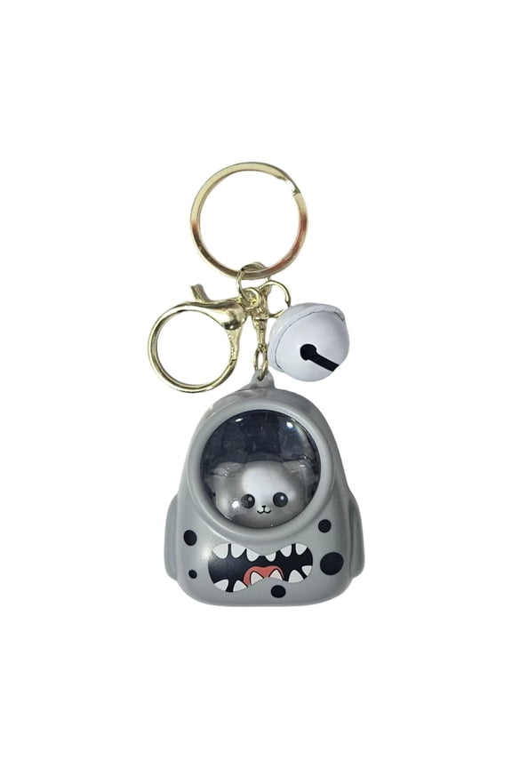 Keychain Keyring Astronaut Cat Claw Machine Classroom Rewards Keychain Charm grey