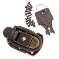thumbnail image 1 of Kokiya Keyed Padlock with Keys And Alloy Screws Vintage for Suitcase Box Bag, 1 of 6