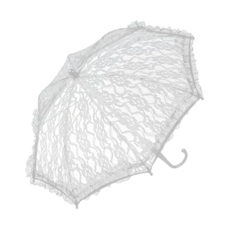Kokiya Kids Decor Lace Wedding Umbrella Diameter 50cm for Wedding Party Photo Props White