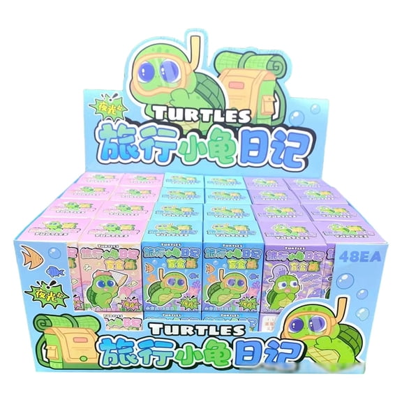 Kokiya Luminous Mini Turtles Decoration Cute Sea Turtle Figure for Office Home Room