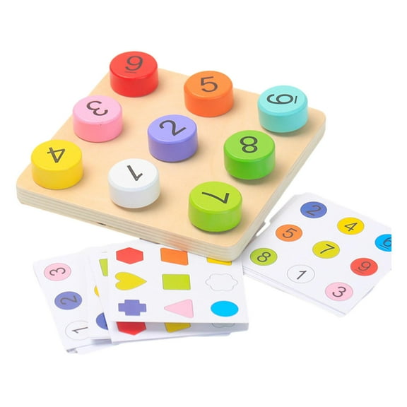 Kokiya Matching Board Game Birthday Gifts Hand Eye Coordination Wooden Puzzle Block Number Matching