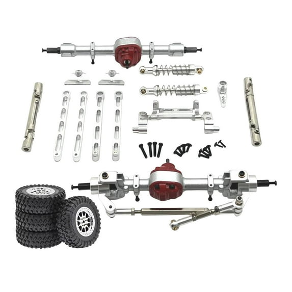 Kokiya Metal RC Car Front and Rear Assembly Kits Replace Parts RC Car Part Tie Rods for Argent