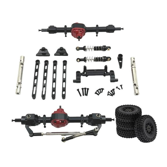 Kokiya Metal RC Car Front and Rear Assembly Kits Replace Parts RC Car Part Tie Rods for Black