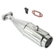 thumbnail image 1 of Kokiya Metal RC Exhaust Pipe Professional Spare Part for 1/5 RC Car Vehicles Trucks Argent, 1 of 9