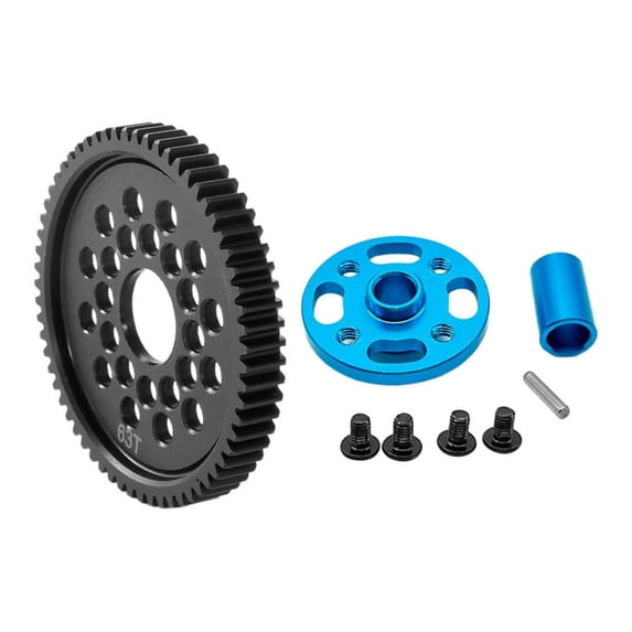 Kokiya Metal RC Gears Easy to Install Spare Parts for TT02 54500 RC Hobby Car 1/10 63T