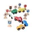 thumbnail image 1 of Kokiya Mini Car Set Wood Traffic Signs Portable Vehicles Building Toy Set Toys Vehicles, 1 of 9