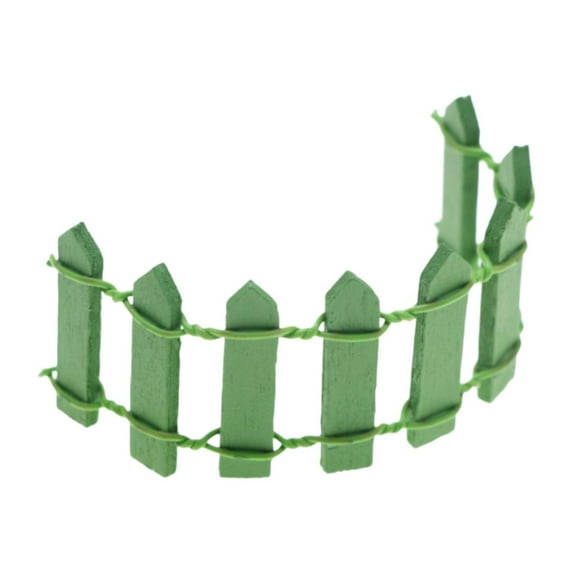Kokiya Miniature Garden Fence Decorative Fence for Fairy Garden DIY Model Flowerpot Green