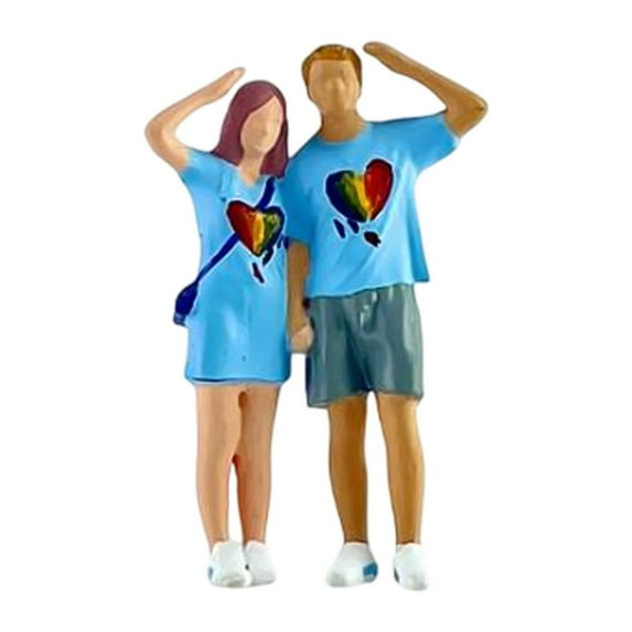 Kokiya Miniature People Figurines 1/64 Scale Mini Models for Friends Tabletop Games B