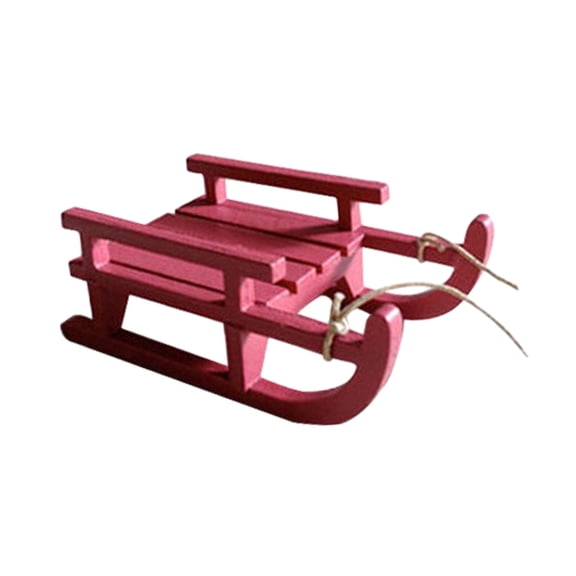 Kokiya Miniature Sled Dollhouse Decoration DIY Crafts Slide Furniture Accessories Scene Red