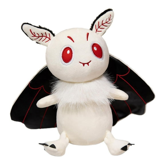 Kokiya Moth Plush Toy Moth Plush Doll Creepy Costume Accessory Soft Photo Props Holiday white