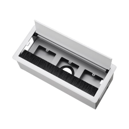 Kokiya Rectangular Wire Organizer Conference Room Office and Home Desk Cord Grommet White