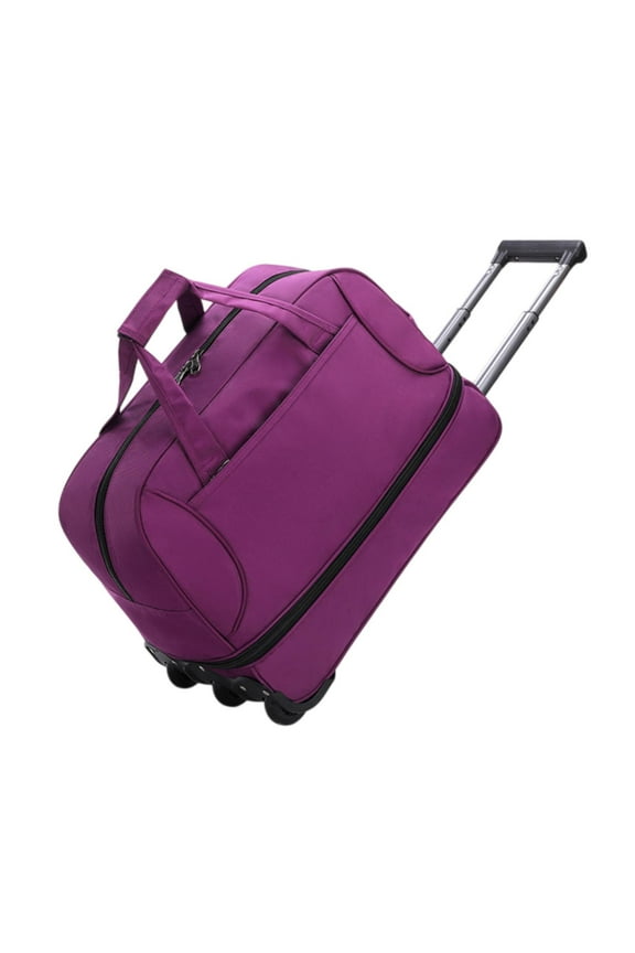 Rolling Duffel Bag Heavy Duty Large Capacity Weekender Overnight Garment Bag Violet