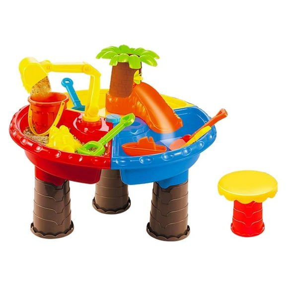 Kokiya Sand Water Table Toy Sandbox Activity Table Kids Summer Beach Toys Kids Play Table Toy Gifts 45x35cm
