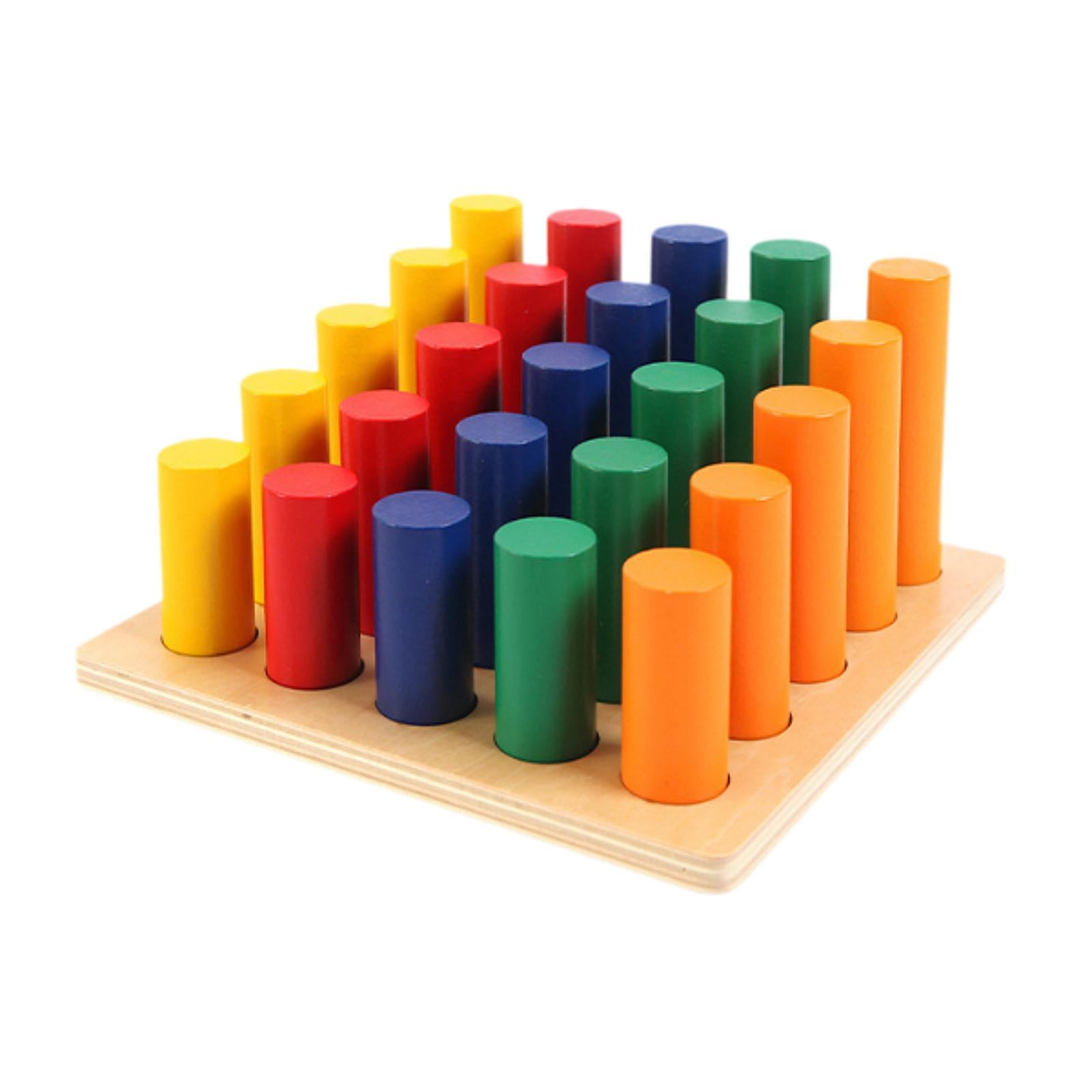 Kokiya Wooden Blocks Color Sorting Educational Wooden Toy for 2 3 Year ...