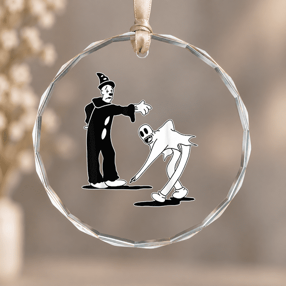 Koko Ghost Magic Dance Ornament, Hanging Decor, Circle Glass Ornament