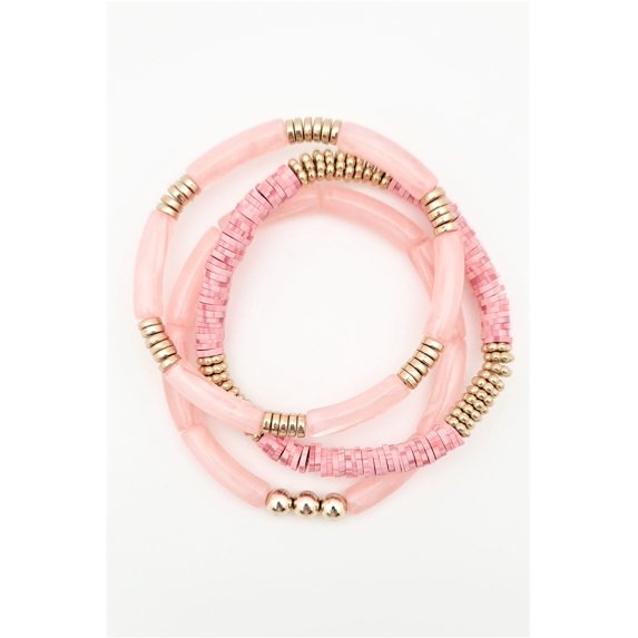 Koko Studio Fimo and Acetate Tube Stretch Bracelets