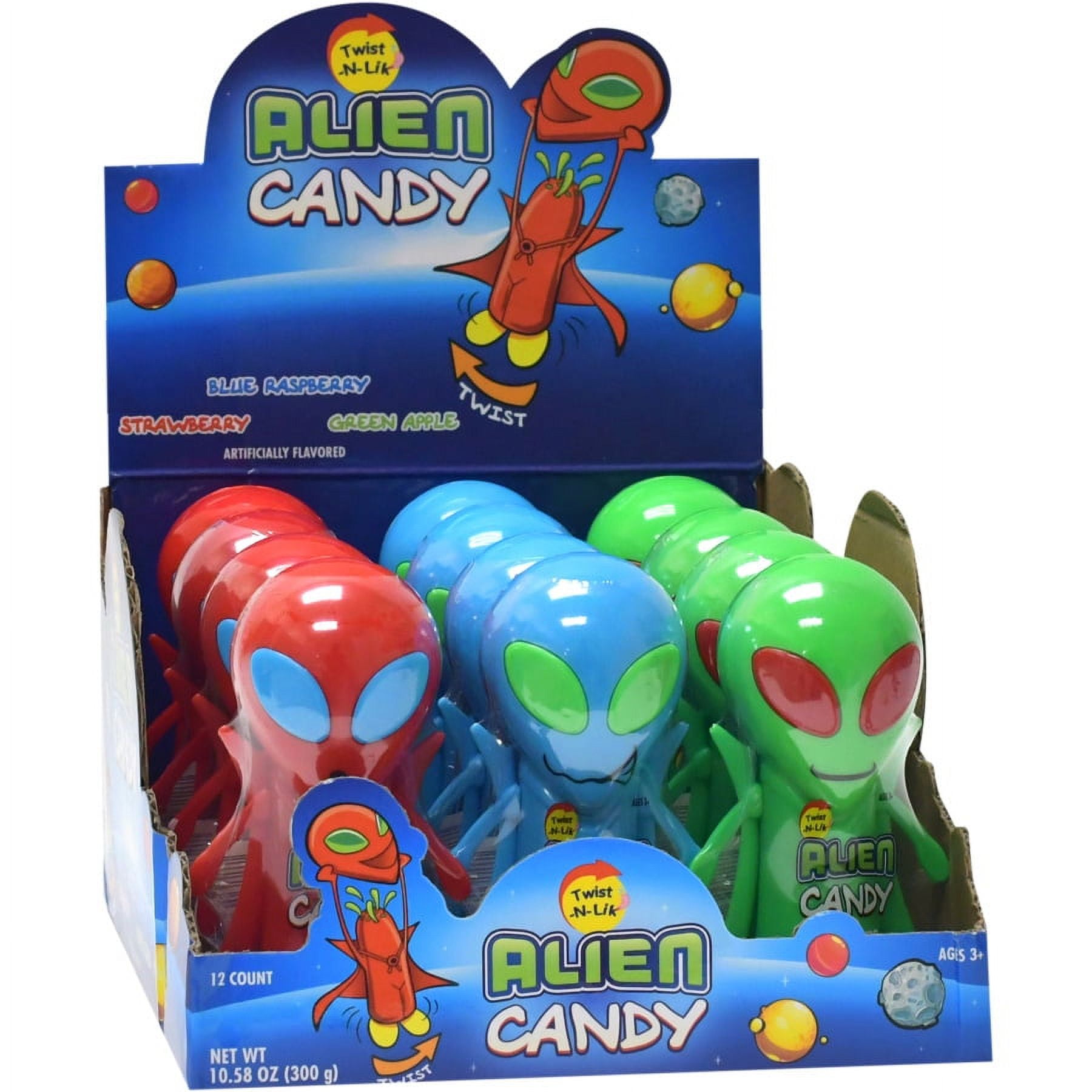 Koko's Alien Twist-N-Lik Candy .88 oz - 12 Count Display Box