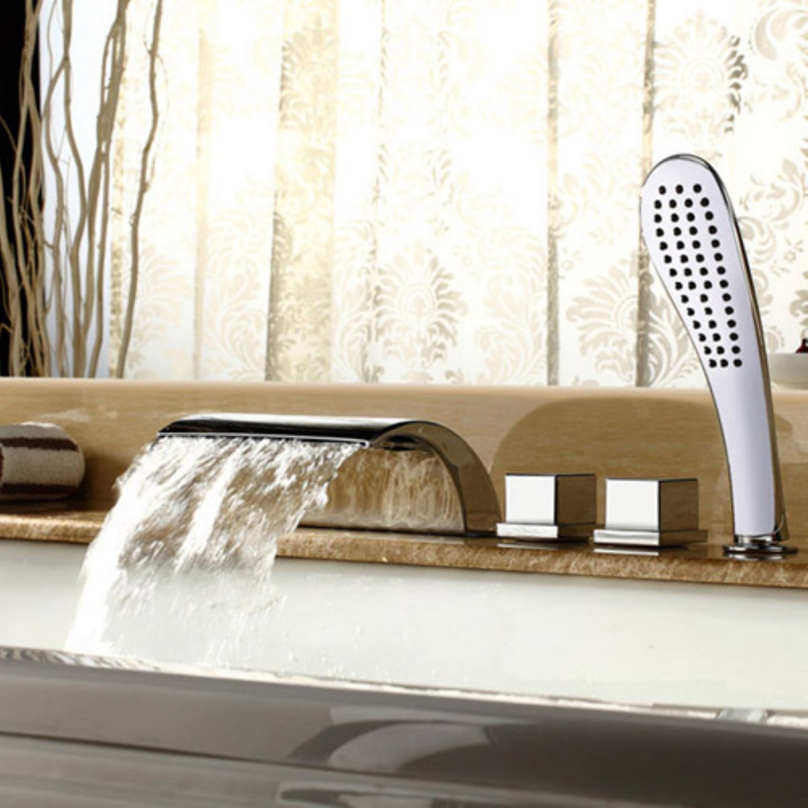 Kokols MPF03 Deck Mount Bathtub Faucet with Hand Shower