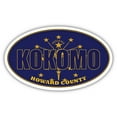 thumbnail image 1 of Kokomo City Indiana State Flag | IN Flag Howard County Oval State Colors Bumper Sticker Car Decal 3x5 inches, 1 of 3