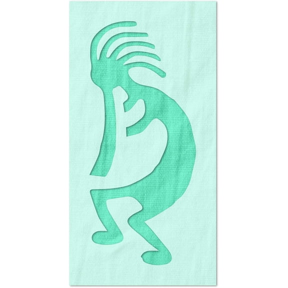 Kokopelli Stencil - Reusable Mylar DIY Painting Template, 2.63x6 in