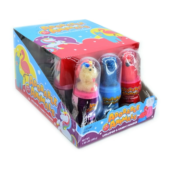 Kokos Adorable Animals Lollipop and Candy Powder 12ct Box
