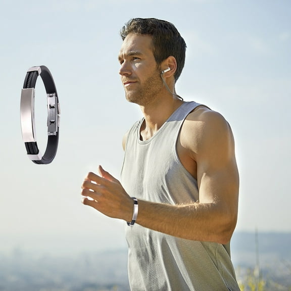 Kokovifyes Titanium Anion Silica Gel Detumescence Exercise Wrist Strap