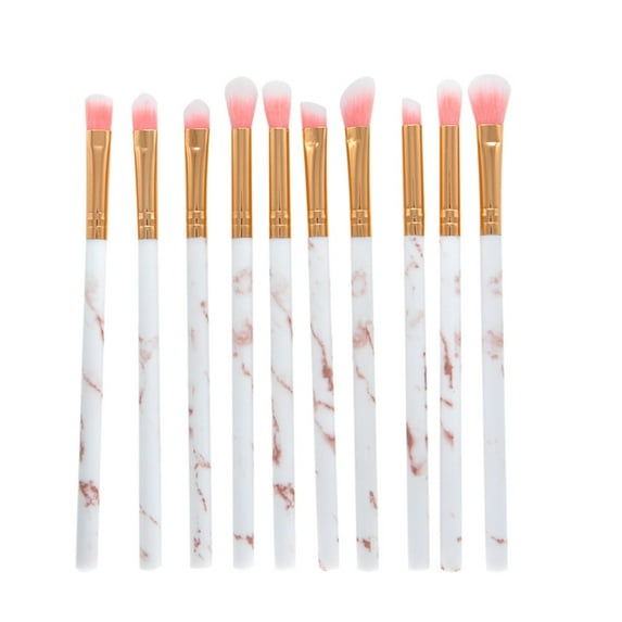 Kokovifyves 10 Pcs Makeup Brush Set Face Eye Shadow Eyeliner Foundation Blush