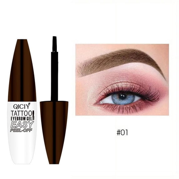 Kokovifyves 10g Waterproof Peel-Off Eyebrow Cream, Long-Lasting Smudge-Proof Fade-Proof Semi-Permanent Brow Makeup