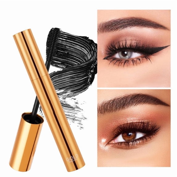 Kokovifyves 10ml Natural Volume & Length Mascara, Dense Waterproof Sweatproof Smudgeproof Lash Makeup for Daily Use