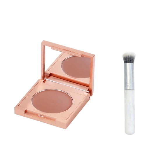 Kokovifyves 1PC Womens Beauty and Makeup Concealer with 1PC White Brush Can Cover Dark Circles Freckles Marks Long-lasting and Waterproof