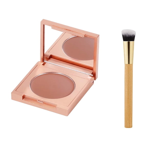 Kokovifyves 1PC Womens Beauty and Makeup Concealer with 1PC Wood Brush Can Cover Dark Circles Freckles Marks Long-lasting and Waterproof