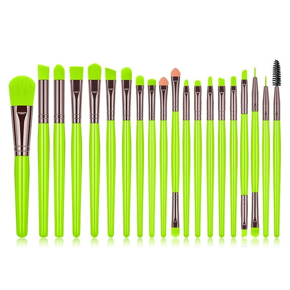 Kokovifyves 20 Fluorescent Makeup Brush Sets Blush Brush Loose Powder Brush Eye Shadow Brush Lip Brush