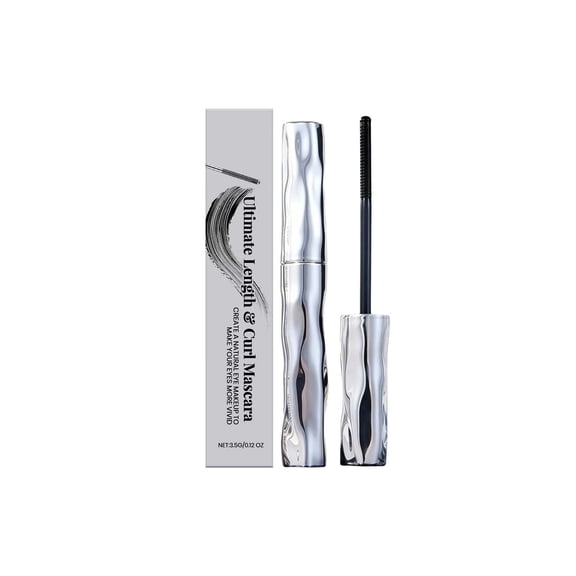 Kokovifyves 2PCS Women's Beauty and Makeup Mascara Small Steel Tube Mascara Curling Long Lasting and Waterproof 3.5g