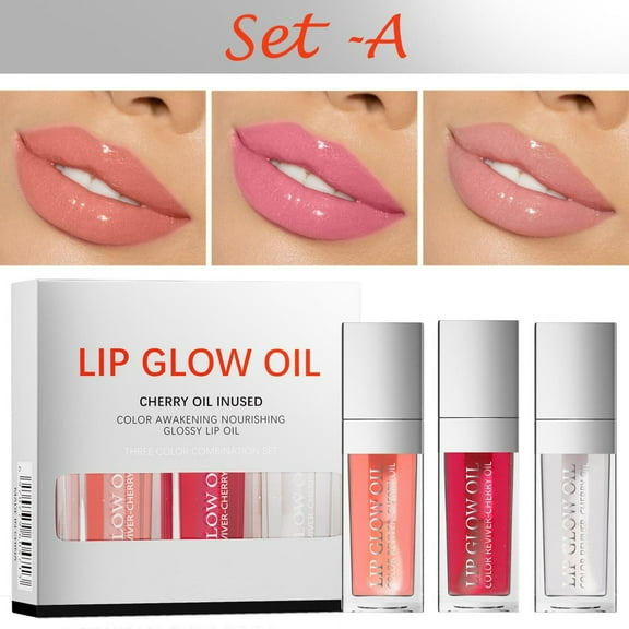 Kokovifyves 3×8ml Combo Pack Transparent Mirror Finish Lip Gloss, Assorted Daily Lip Beauty Makeup