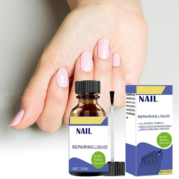 Kokovifyves 30ml Nail Care Solution Repair Soft Nail Thickening Light Nail Mild Moisturizing Cleaning Hands and Feet Nail Care