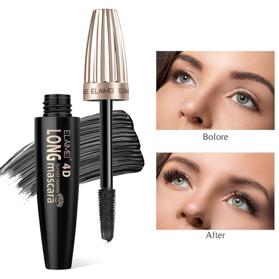 Kokovifyves 4D Silk Fiber Lash Mascara Black Lengthening Volumizing Lash Extension