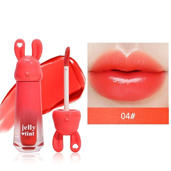 Kokovifyves 4ml Glossy Mirror Finish Jelly Lip Gloss, Smudge Resistant Daily Lip Cosmetic Beauty Product