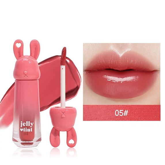 Kokovifyves 4ml Glossy Mirror Finish Jelly Lip Gloss, Smudge Resistant Daily Lip Cosmetic Beauty Product