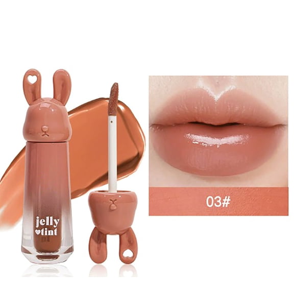 Kokovifyves 4ml Glossy Mirror Finish Jelly Lip Gloss, Smudge Resistant Daily Lip Cosmetic Beauty Product