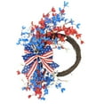 thumbnail image 1 of Kokovifyves 4th of july Wreaths for Front Door Patriotic Wreath Independence Day Wreath Home Red White and Blue Home Decor Front Door Door Hanging Wall Hanging, 1 of 7