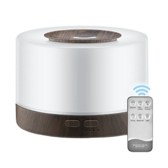 Kokovifyves 500ml Premium, Essential Oil Diffuser with Remote Control, 5 in 1 Aromatherapy Fragrant Oil Humidifier Vaporizer, Timer and Auto-Off,Brown