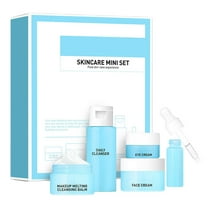 Kokovifyves 5PC Facial Care Set Cleanser Serum Eye Cream Toner Moisturizer for Aging Hydration Gift Set