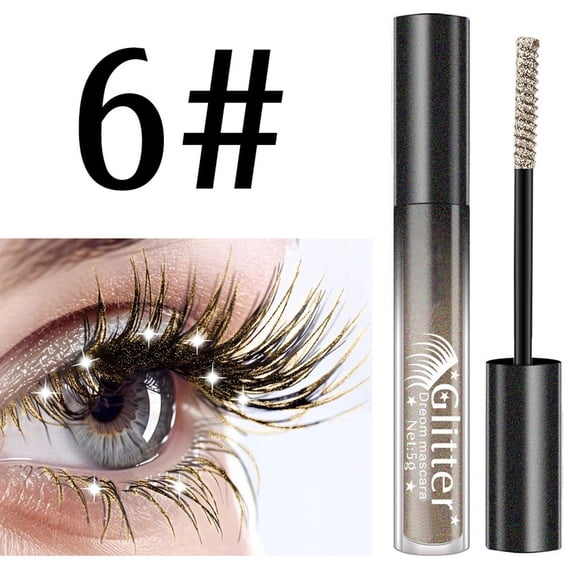 Kokovifyves 5g Glitter Shiny Mascara, Long Lasting Thick & Lengthening Lashes,Eye Makeup for Party Cosmetics