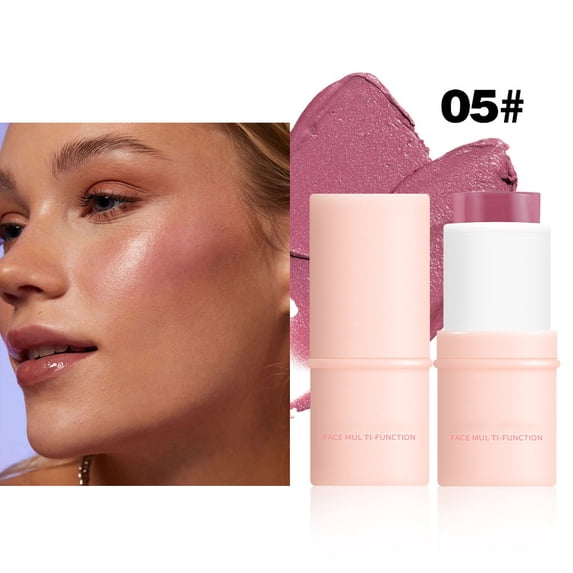 Kokovifyves 5g Multi-Functional Facial Dimension Stick, Lightweight Smudge Resistant Makeup with Shading, Blush & Light Reflect Finish