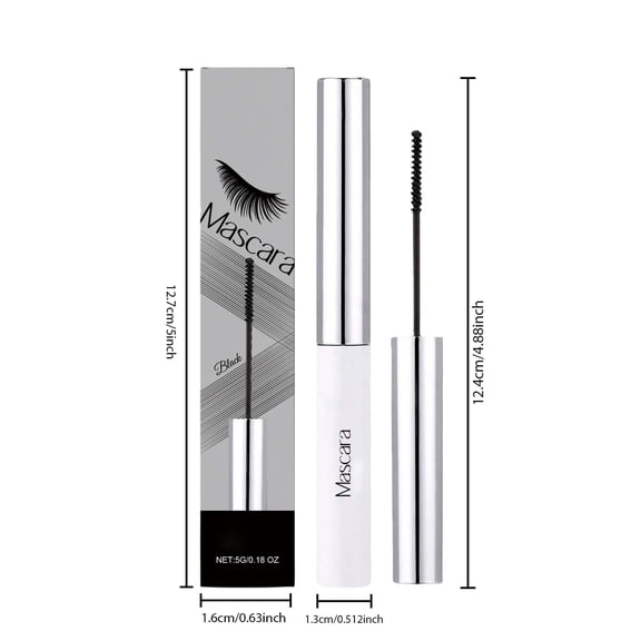 Kokovifyves 5g Waterproof Mascara, Curling Long-Lasting Formula, Creates Slender & Defined Lashes