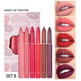 thumbnail image 1 of Kokovifyves 6Pcs Long-lasting Waterproof Matte Lipstick Lipliner Set with Built-in Sharpener Get The Ultimate Makeup Look with Rotating Sharpenable Lip Crayons, 1 of 2